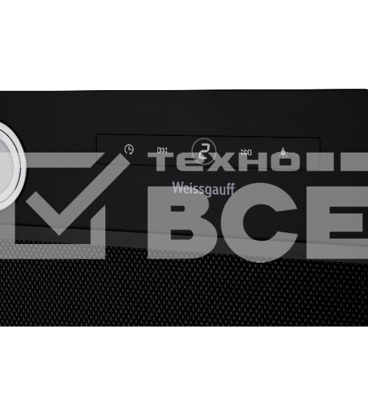 Вытяжка встраиваемая Weissgauff BOX 1200 BL черный управление: сенсорное (1 мотор)