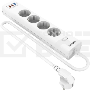 Сетевой фильтр Philips CHP4346WA/51, 2м, 4 розетки, белый