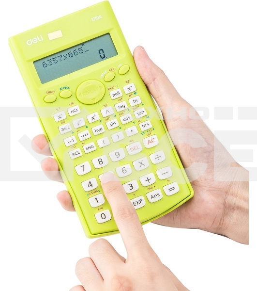 Калькулятор научный Deli E1710A/GRN зеленый 10+2-разр.