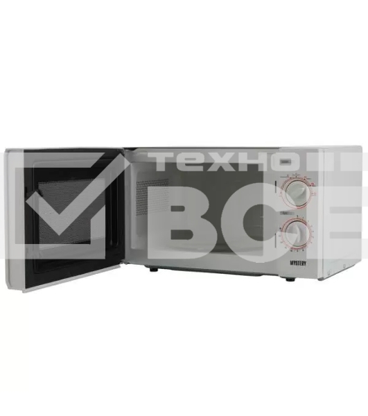 Микроволновая печь Mystery MMW-2013 белый, 20 л, 800 Вт, переключатели - поворотный механизм