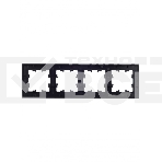 Рамка 4 -местная IEK BRITE РУ-4-1-БрЧ (BR-M42-M-K02) металл черный, фото2
