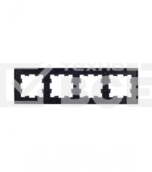 Рамка 4 -местная IEK BRITE РУ-4-1-БрЧ (BR-M42-M-K02) металл черный