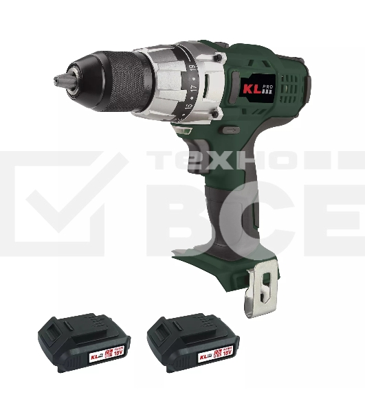Профессиональный шуруповерт аккумуляторный Klpro KLNM18-20 (18В, Li-ion-2шт, 2.0А·ч, 40Нм, 2 скорости, подсветка, магнитная бита,З/У,в кейсе)