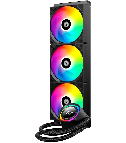 Система жидкостного охлаждения ID-Cooling FX360 TD ARGB Soc-AM5/AM4/1200/1700/1851 черный 4-pin 27.2dB Al+Cu LCD 350W Ret