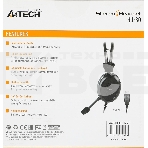 Гарнитура проводная с микрофоном A4Tech HU-30 черный 2м накладные USB оголовье, фото11