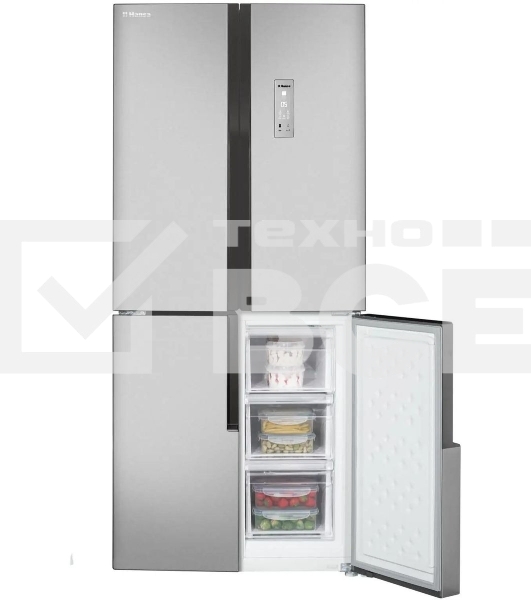 Холодильник Hansa FY418.3DFXC нержавеющая сталь трехкамерный 274/144л морозилка снизу