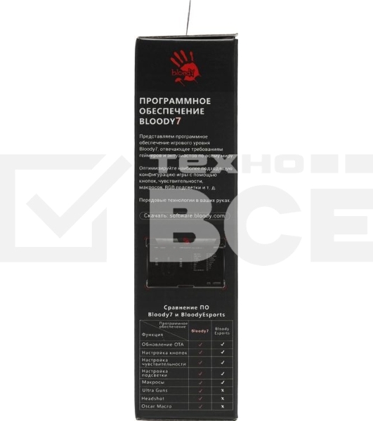 Мышь проводная A4Tech Bloody P91s розовый, 8000 dpi, USB, кнопки - 8