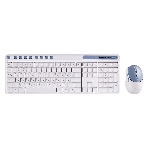 Комплект клавиатура+мышь Smartbuy 107AG беспроводной, USB, 1200 DPI, бело-голубой, фото 1
