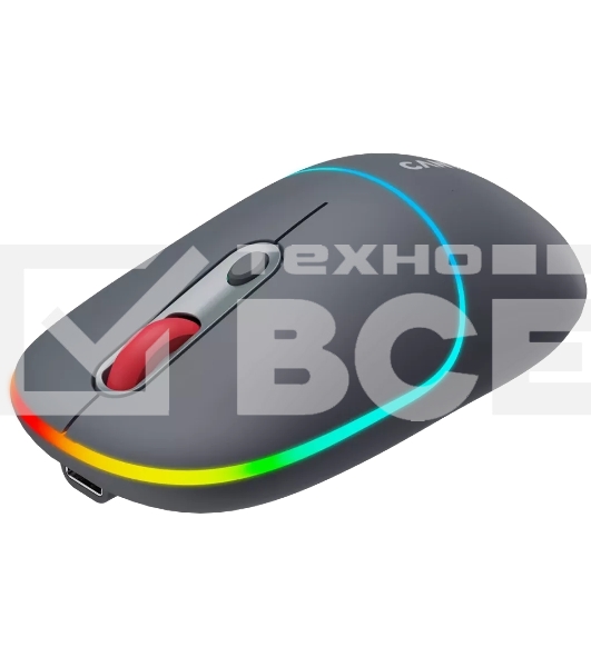 Мышь беспроводная Canyon MW-22 темно-серый, 1600 dpi, радиоканал, Bluetooth, USB, кнопки - 4
