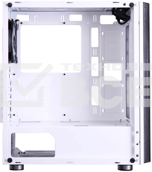Компьютерный корпус ZALMAN R2 White (3xUSB, 2xAudio, 20мм FAN, прозрачная стенка-закаленное стекло, ATX, без БП)