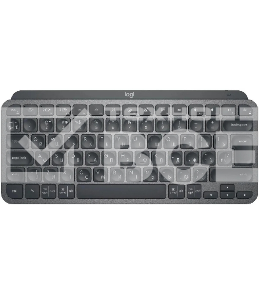 Клавиатура Logitech MX Keys Mini (920-010501) беспроводная, USB, Bluetooth/Радиоканал, темно-серый/черный