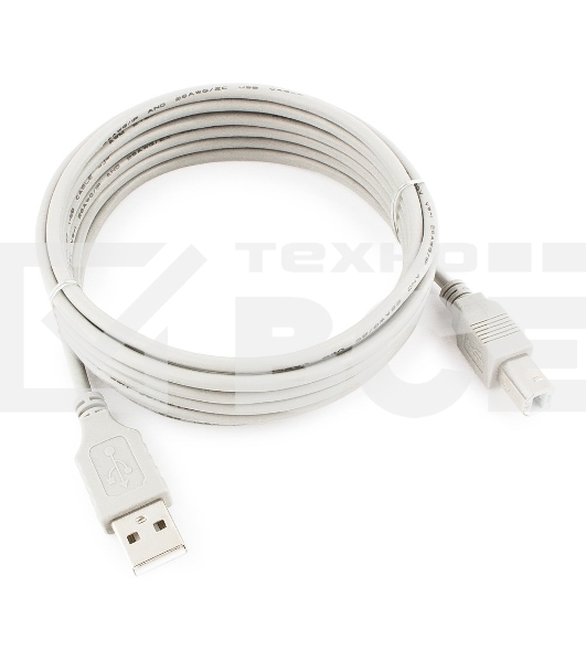 Кабель USB 2.0 Cablexpert CC-USB2-AMBM-10-N, AM/BM, медь, 3.0м, пакет