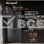 Холодильник Weissgauff WCD 450 INOX GLASS нержавеющая сталь трехкамерный side-by-side 286/141л морозилка снизу, фото14