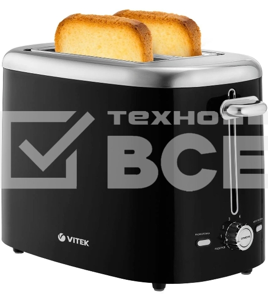 Тостер Vitek VT-1581, 780Вт, черный
