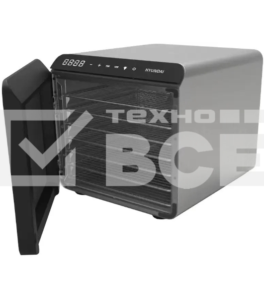 Сушка для фруктов и овощей Hyundai HYFD-8801 14под. 600Вт серебристый