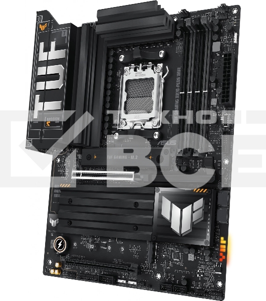 Материнская плата ASUS TUF GAMING X870-PLUS WIFI, AM5, AMD X870, 4xDDR5, 2xSATA, 4xM.2, 1xPCIe 5.0 x16, 1xPCIe 4.0 x4, 1xHDMI, 1xUSB-C 3.2 Gen 2, 1xUSB-C 3.2 Gen 2x2, 2xUSB-C 4.0, 1x 2.5Gb LAN, 1xUSB-A 2.0, 3xUSB-A 3.2 Gen 2, 4xUSB-A 3.2 Gen 1, 5x3.5 мм, 
