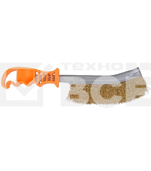 Щетка из латунированной стали с пластиковой ручкой 240мм Вихрь