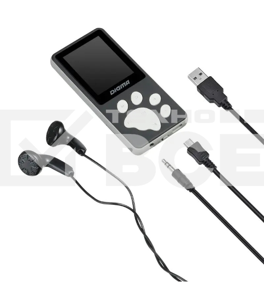 Плеер Hi-Fi Flash Digma S4 8Gb черный/серый/1.8