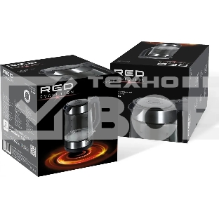 Чайник электрический Red Solution evolution RK-G20 1.7л. 2200Вт черный корпус: нерж.сталь/стекло (RK-G20)