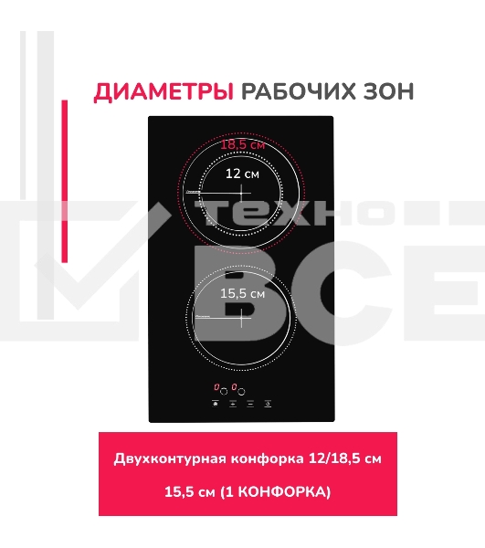 Электрическая варочная панель Simfer H30D12B020 независимая, черный