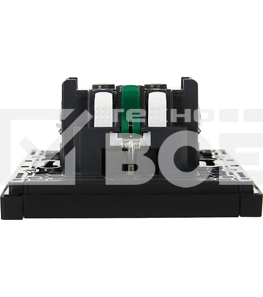 Розетка СП FORTE&PIANO FP114 16А с заземл. без защ. шторок безвинт. крепл. черный IEK FP-R11-16-1-K02