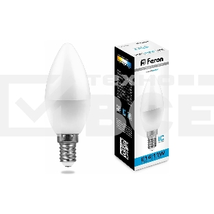 Лампа светодиодная FERON LB-770 (25943) 11W 230V E14 6400K С35
