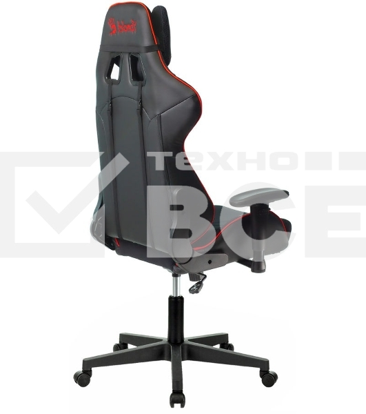 Кресло игровое A4Tech Bloody GC-400, черный/красный, крестовина пластик