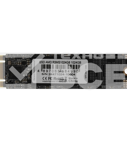 Накопитель SSD AMD Radeon R3MS1024G8, 1 ТБ, M.2 2280, SATA III, R/W 550/500 Мбайт/сек