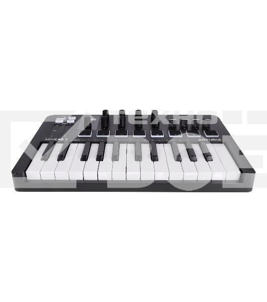 Клавиатура MIDI [231502] Arturia [MiniLAB 3 Black Edition] 25 клавиш, 8 энкодеров, 8 RGB пэдов, 8 фейдеров, дисплей, сенсорные регуляторы Pitch/Modulation, MIDI-выход, 1/4