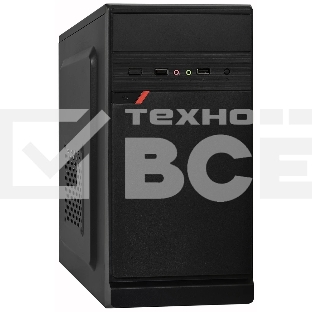 Компьютерный корпус Minitower ExeGate BAA-106-UNS500 (mATX, БП UNS500 с вент. 12см, 2хUSB, аудио, черный)
