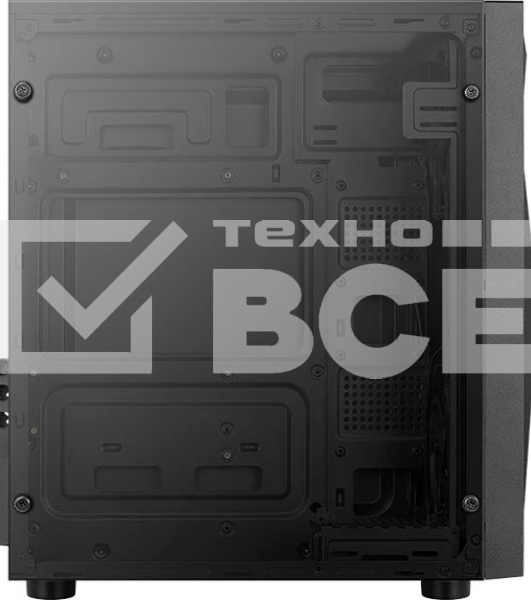 Компьютерный корпус Aerocool/Formula Glider Cosmo V1 без БП, ATX, боковое окно (закаленное стекло), черный