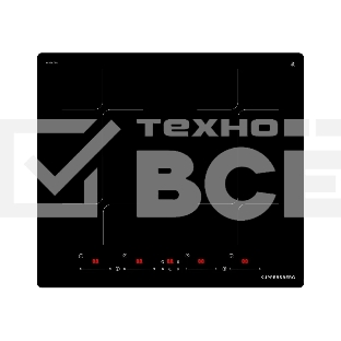 Индукционная варочная панель Kuppersberg ICI 624, индукция, High-Tech, 60 см, 9 уровней мощности, inverter, таймер, пауза, Booster, автоматическое отключение, Flexi-zone, поддержание тепла, слайдерное управление, черный