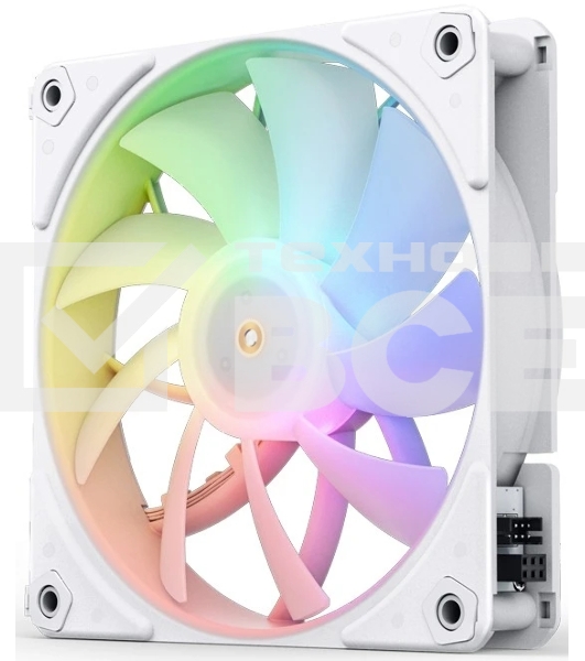 Вентилятор для корпуса JONSBO ZF-120W (120x120x25мм, 4-pin PWM, ARGb, 61.0CFM, 28.9dBA, 1500RPM, белый, 3pcs)