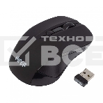 Мышь беспроводная HIPER HOMW-101, 1000-1600 dpi, оптический, 4 кнопки, Soft-touch покрытие, USB-приемник, 2,4 ГГц, батарея 1хАА, черный (HOMW-101), фото 1