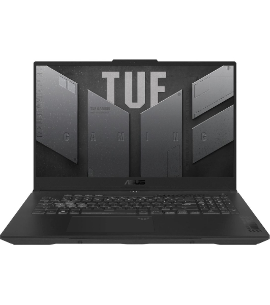 Ноутбук ASUS TUF A17 FA707NUG-HX182/17.3'/IPS/AMD Ryzen 7 7445HS/16384Mb/512Gb SSD/nVidia GeForce RTX4050 6Gb/DOS/серый/2.6kg