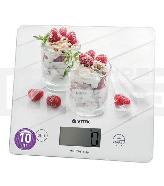 Весы кухонные Vitek VT-8034(W) / Максимальный вес 10 кг Функция тарирования.