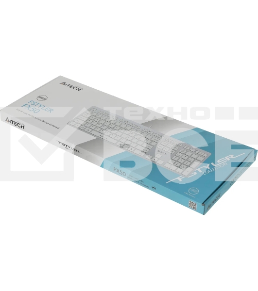 Клавиатура A4Tech Fstyler FX50 проводная, USB, белый