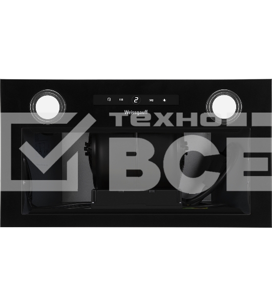 Вытяжка встраиваемая Weissgauff BOX 1200 BL черный управление: сенсорное (1 мотор)