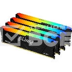 Оперативная память Kingston Fury Beast, DDR4, 128GB (4x32 GB), 3200 MHz, CL16, DIMM, с радиатором, RGB, чёрный, фото 1