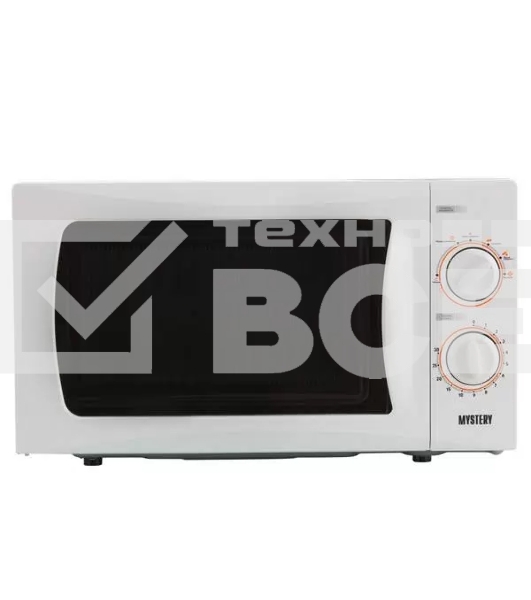 Микроволновая печь Mystery MMW-2013 белый, 20 л, 800 Вт, переключатели - поворотный механизм