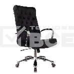 Кресло руководителя Бюрократ T-9928SL Fabric черный Italia Black, крестов. металл хром, фото18