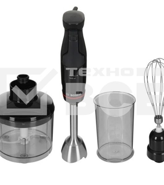Блендер погружной Bosch MSM4B621, 1000Вт, черный
