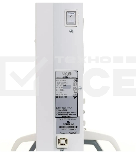 Конвектор ivigo EPK-Pro Wi-Fi EPK4570P15 1500Вт белый