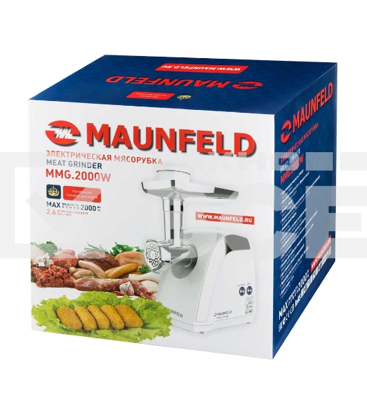 Мясорубка Maunfeld MMG.2000W белый, 2000 Вт