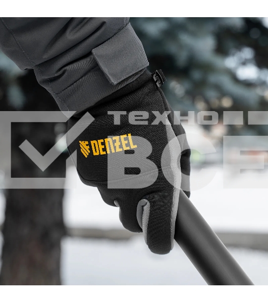 Перчатки универсальные Denzel 68087 искусственный мех, работа с сенсорным экраном, размер 9