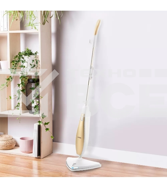 Швабра паровая Kitfort KT-1014 1300Вт золотистый/белый