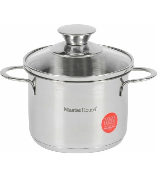 Кастрюля MASTER HOUSE Piccolo-1,0 со стеклянной крышкой 75319