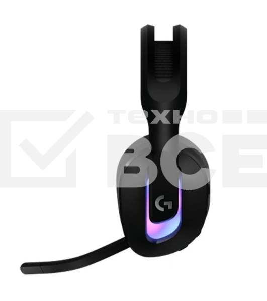 Гарнитура Logitech G522 Lightspeed чёрный, беспроводная + проводная, Bluetooth 5.3/USB, радиус 30 м, подсветка, съёмный микрофон