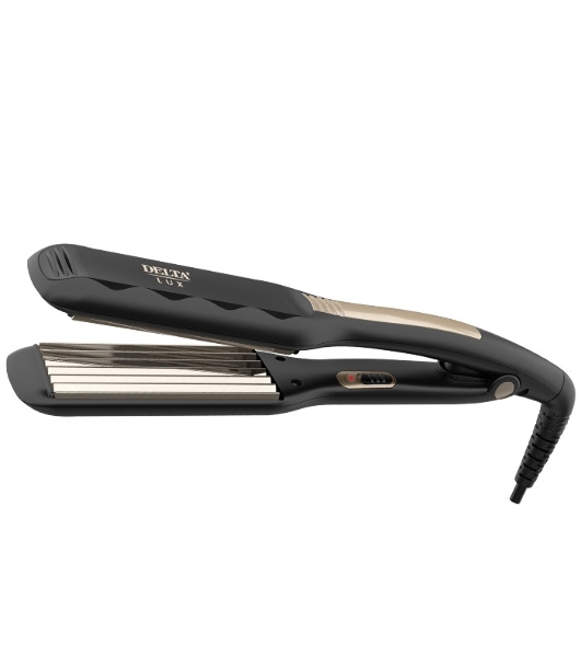 Стайлер для волос DELTA LUX DL-0540 черный/золотой, 45 мм, 215 °C, 1 режим