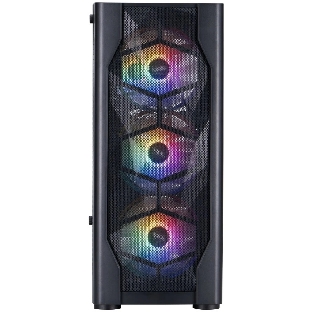 Корпус 1STPLAYER DK D4 FRGB Black, Midi-Tower, чёрный, 4 x 120 мм